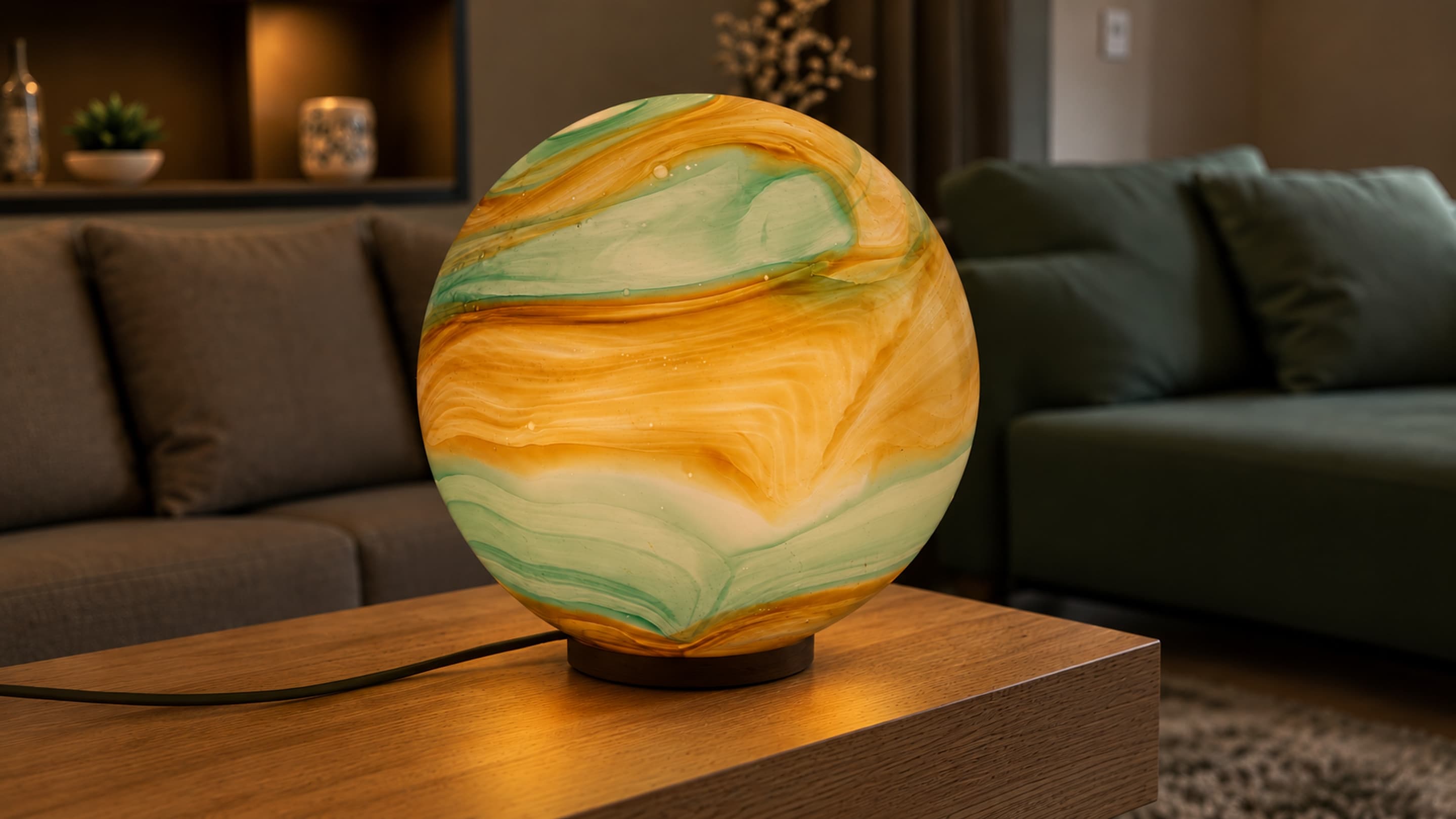 Geyser Glow table lamp by J. J. Finnbogason — Coffee table